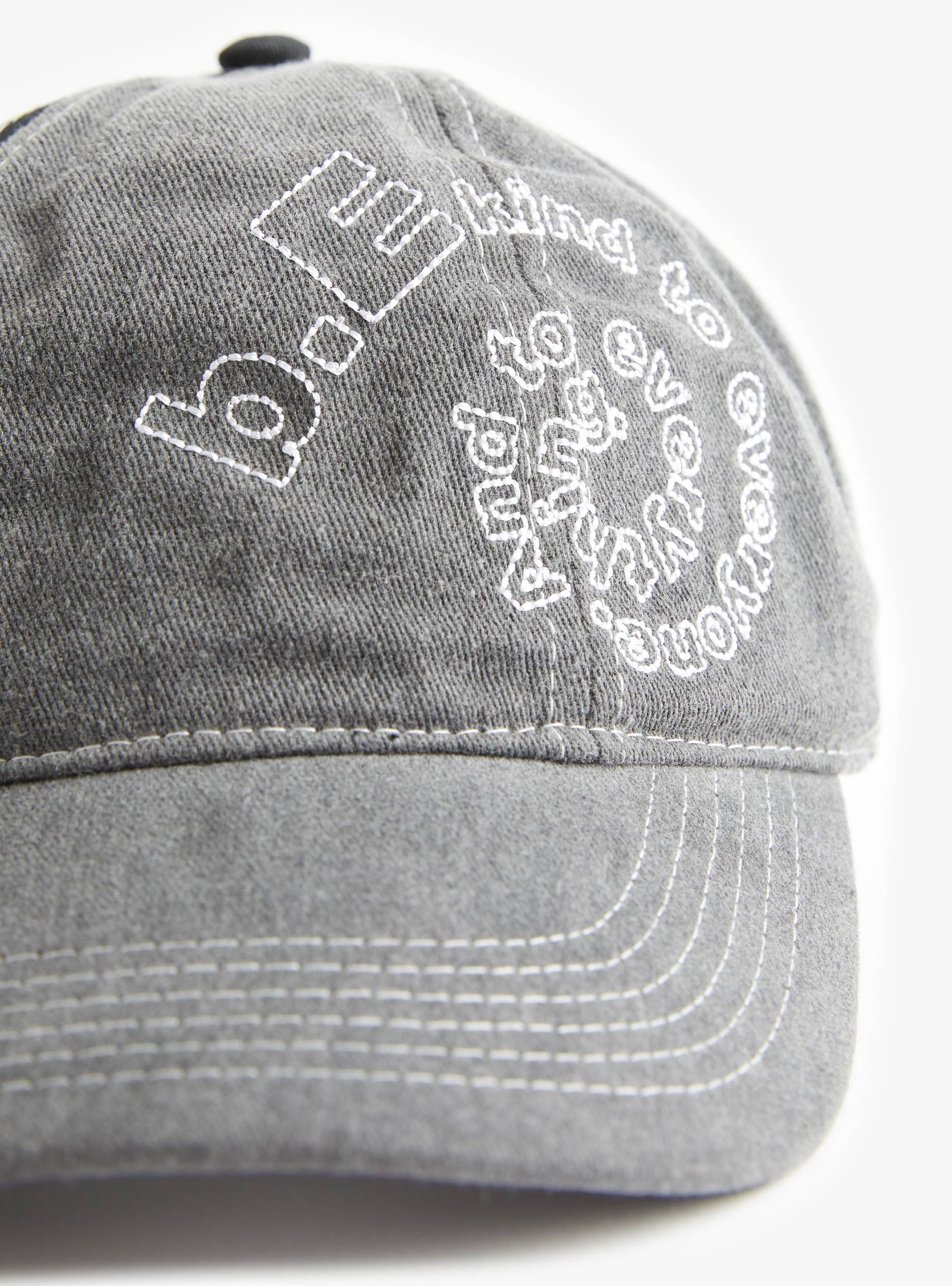 B-Turn Low Profile Hat-Washed Black & White-B.EAUTIFUL close up at Couverture & The Garbstore