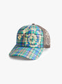 Bi Foam Trucker Cap-Highland Tartan & Brown-B.EAUTIFUL front view at Couverture & The Garbstore