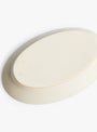 Patina Rim Oval Plate S-Stone Beige-Jiseungmin ceramics(detail) at Couverture & The Garbstore