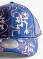 Biyu-Cap-Washed-White-Flame-&-Blue-White-Flame-&-Blue-B.EAUTIFUL-close-up at Couverture & The Garbstore