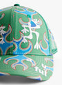 Biyu-Cap-Washed-Blue-Flame-&-Green-Blue-Flame-&-Green-B.EAUTIFUL-close-up at Couverture & The Garbstore