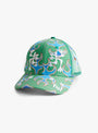 Biyu-Cap-Washed-Blue-Flame-&-Green-Blue-Flame-&-Green-B.EAUTIFUL-front-view at Couverture & The Garbstore