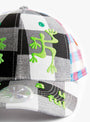 Biyu-Cap-Washed-Black-Buffalo-Check-Black-Buffalo-Check,-Pink-&-Blue-B.EAUTIFUL-close-up at Couverture & The Garbstore