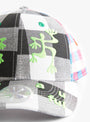 Biyu Cap Washed Black Buffalo Check-Black Buffalo Check, Pink & Blue-B.EAUTIFUL close up at Couverture & The Garbstore