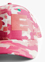 Vapor-6-Panel-Cap-Highlight-Camo-&-Pink-B.EAUTIFUL-close-up at Couverture & The Garbstore