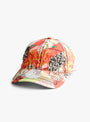 Vapor-6-Panel-Cap-Red-Kimono-&-Black-B.EAUTIFUL-front-view at Couverture & The Garbstore