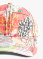 Vapor 6 Panel Cap-Red Kimono & Black-B.EAUTIFUL close up at Couverture & The Garbstore