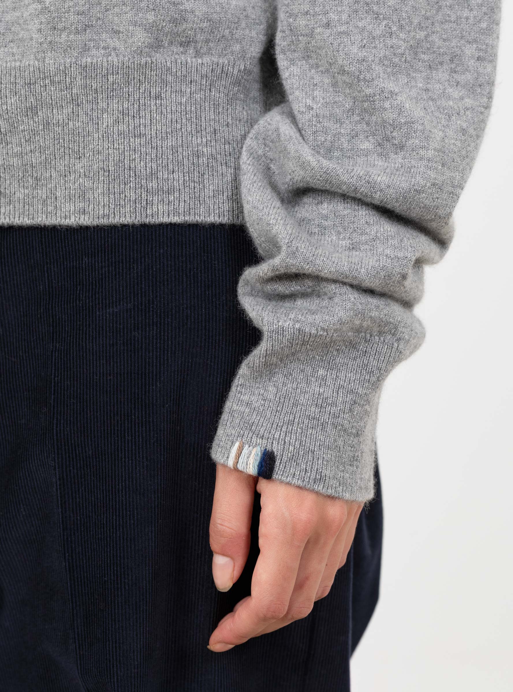 No 475 March Jumper Goat Goat Extreme Cashmere (model close up) at Couverture & The Garbstore