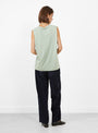 No 408 Muscle Vest Glass Glass Extreme Cashmere (model back) at Couverture & The Garbstore