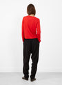 No 451 Lisa Long Sleeve T-Shirt Tomato Tomato Extreme Cashmere (model back) at Couverture & The Garbstore
