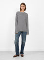 No 500 Jones Long Sleeve T-Shirt Breton Breton Extreme Cashmere (model front) at Couverture & The Garbstore