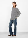 No 500 Jones Long Sleeve T-Shirt Breton Breton Extreme Cashmere (model side) at Couverture & The Garbstore