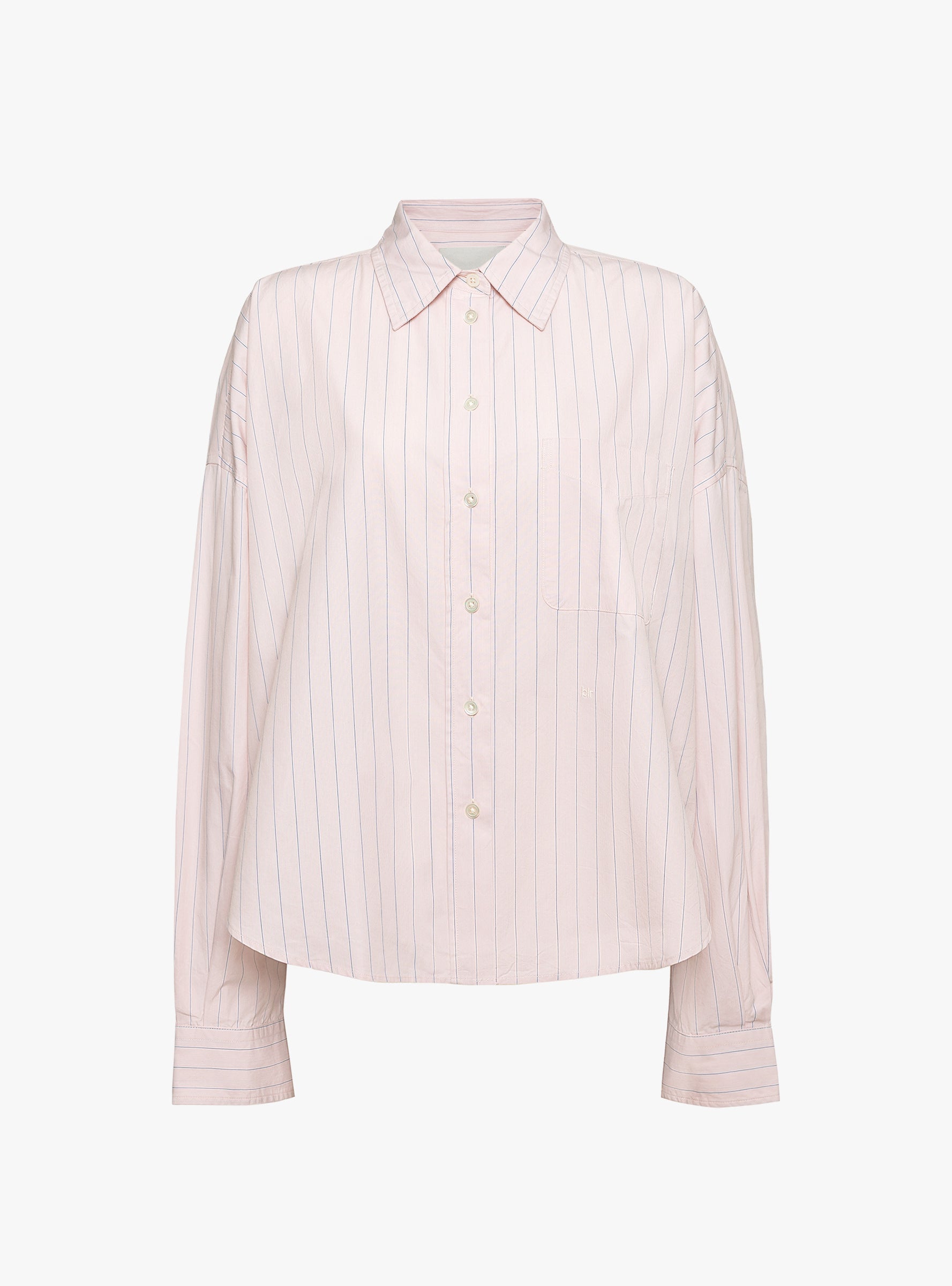 Ginger Shirt Pink and Grey Stripe Pink and Grey Stripe Bellerose_Front_View at Couverture & The Garbstore