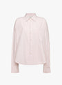 Ginger Shirt Pink and Grey Stripe Pink and Grey Stripe Bellerose_Front_View at Couverture & The Garbstore