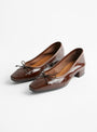 Mina Ballet Pumps Patent BrownPatent BrownABOUT ARIANNE_Front_View.jpg at Couverture & The Garbstore