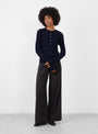 Aryro Jumper Navy Navy Bellerose (model front) at Couverture & The Garbstore
