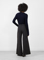 Volkert Trouser Dark Grey Stripe Dark Grey Stripe Bellerose (model back) at Couverture & The Garbstore