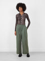 Jasha Trouser Grey Grey Bellerose (model front) at Couverture & The Garbstore
