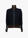 Merino Wool Sporty Cardigan NavyNavyCORDERA (ghost fornt) at Couverture & The Garbstore