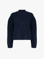 Crew Neck 34 Sleeve Jumper Inkwell by Himalayan Cashmere (ghost front) at Couverture & The Garbstore