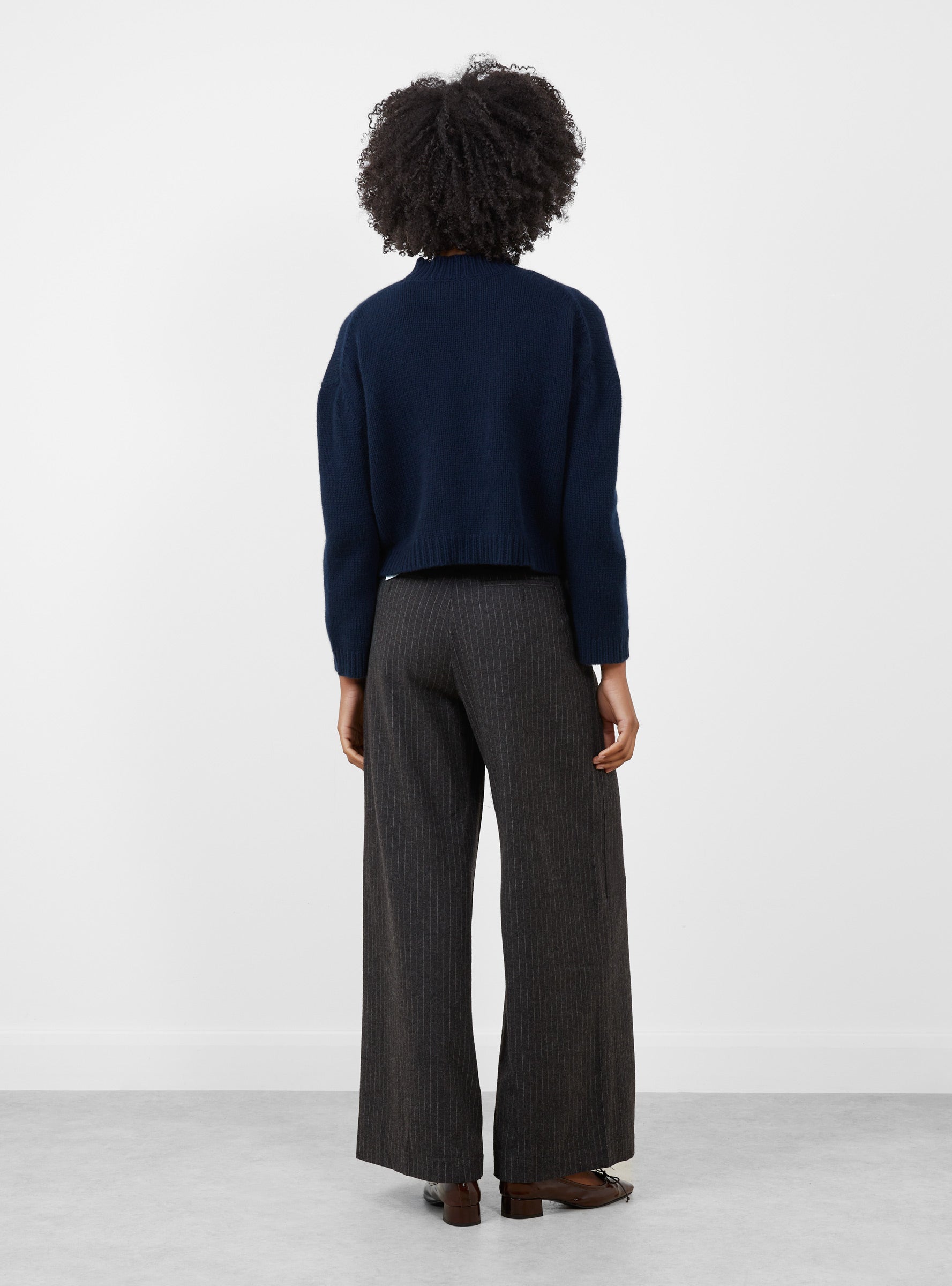 Crew Neck Jumper Inkwell Inkwell HIMALA (model back) at Couverture & The Garbstore