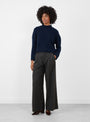 Crew Neck Jumper Inkwell Inkwell HIMALA (model front) at Couverture & The Garbstore