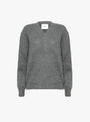 Numbus V Neck Jumper Thunder by Himalayan Cashmere (ghost front) at Couverture & The Garbstore