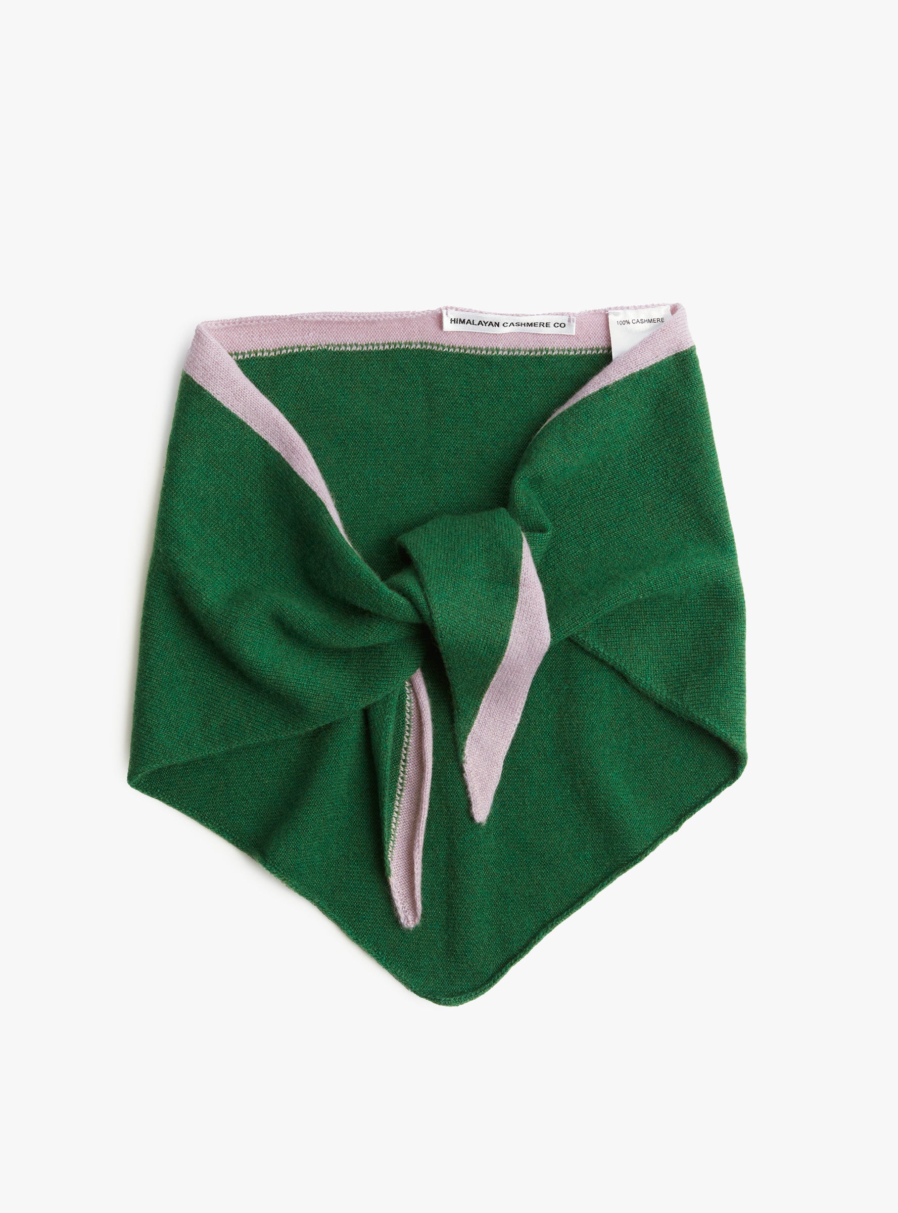 Triangle Scarf Apple and Crush by Himalayan Cashmere (tied view at Couverture & The Garbstore