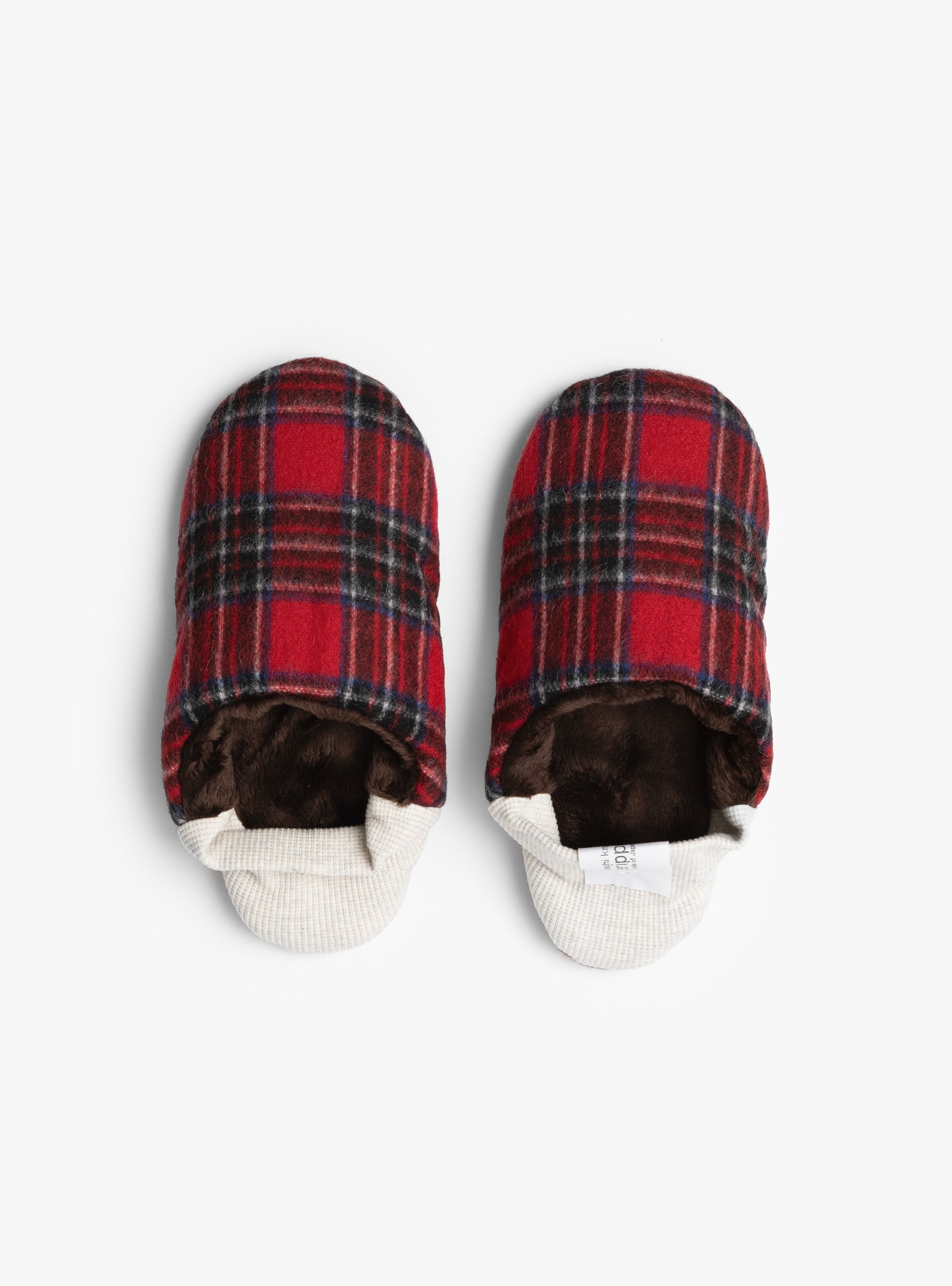 Shaggy Tartan x Micro Boa Off White Merippa (top view) at Couverture & The Garbstore