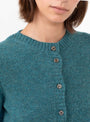 Fugu Cardigan Persian Blue Persian Blue SOEUR (model closeup) at Couverture & The Garbstore
