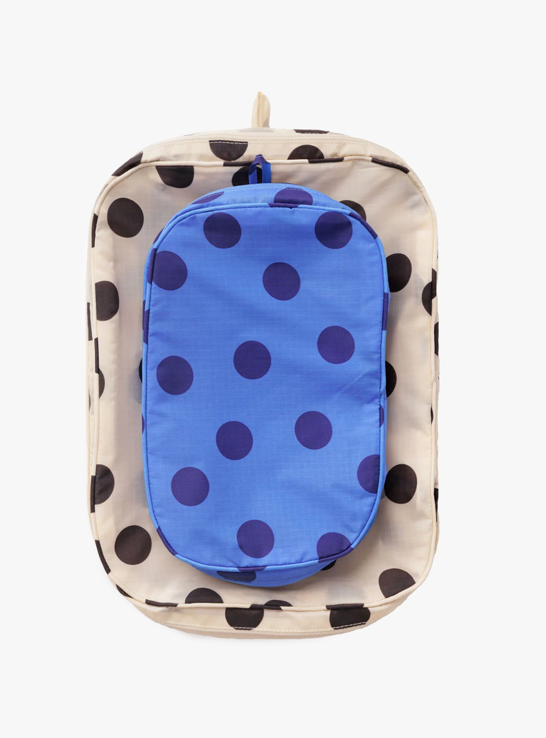 Packing Cube Set - Polka Dot Mix Polka Dot Mix Baggu (top view) at Couverture & The Garbstore