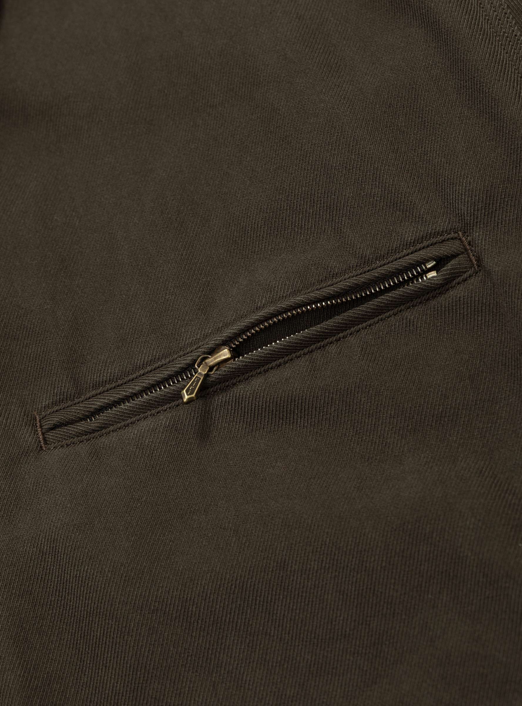 Vintage Silk Cotton Detroit Jacket Brown A.PRESSE (zip detail) at Couverture & The Garbstore