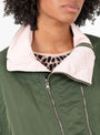 Nylon Twill Reversible Blouson Khaki Khaki TOGA (model close up) at Couverture & The Garbstore