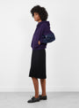 Cotton Hoodie Purple Purple TOGA (model side) at Couverture & The Garbstore