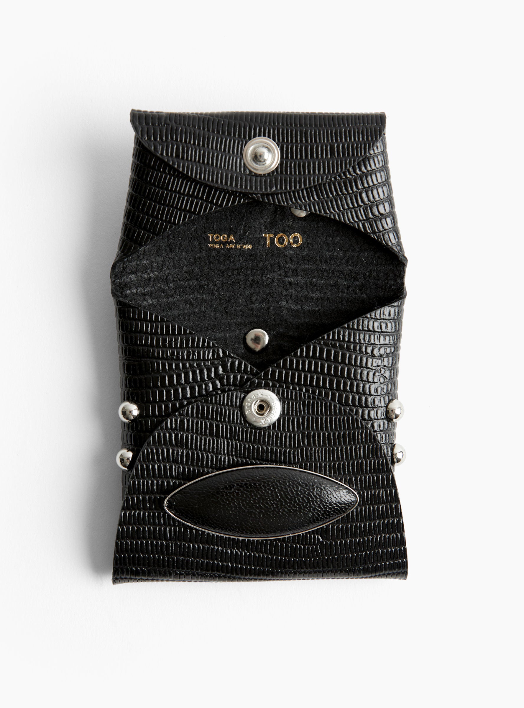 Pouch Charm Boo Black Black TOGA_Top_View_Open at Couverture & The Garbstore