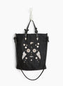 Nylon-Gabi-Bag-Black-Black-TOGA_Front_View_With_Long_Handle at Couverture & The Garbstore