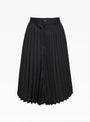 Herringbone Pleated Shorts Black Black TOGA_Front_View at Couverture & The Garbstore