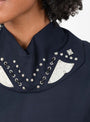 Rayon Silk Twill Dress Black Black TOGA (collar close up) at Couverture & The Garbstore