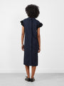 Rayon Silk Twill Dress Black Black TOGA (model back) at Couverture & The Garbstore