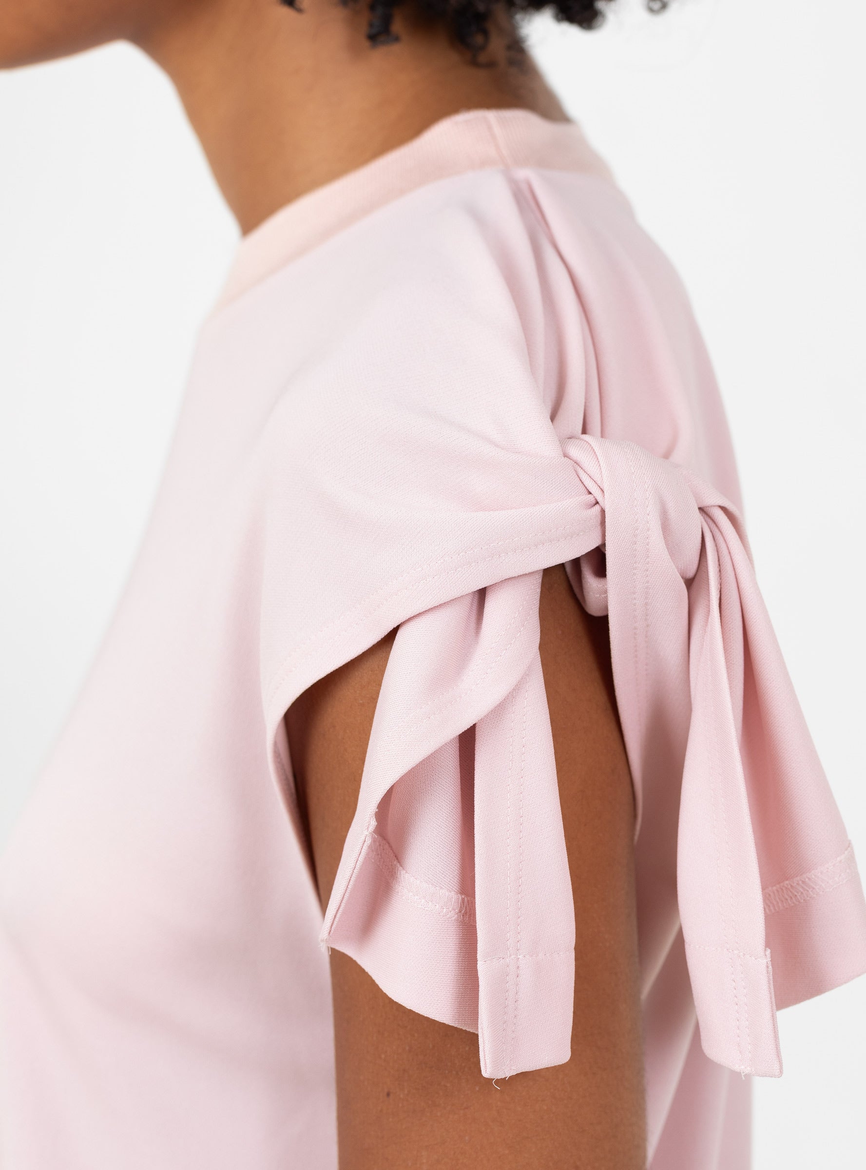 High Twist Smooth Jersey Top Pink Pink TOGA (blow close up) at Couverture & The Garbstore