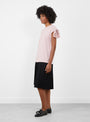 High Twist Smooth Jersey Top Pink Pink TOGA (model side) at Couverture & The Garbstore