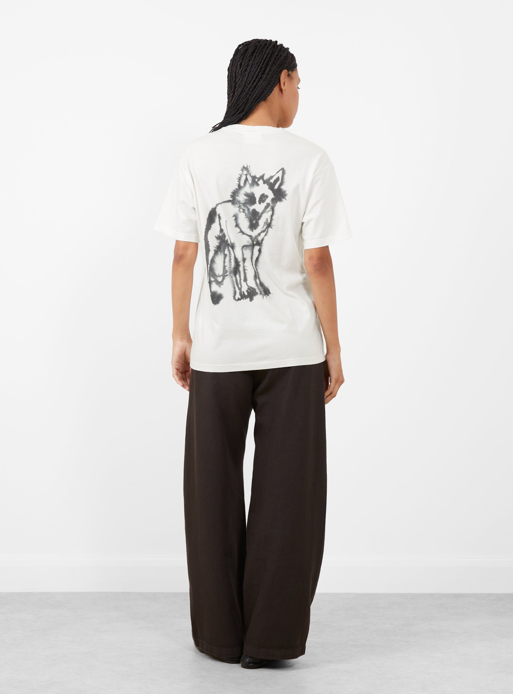 Rabbit_Wolf_T-Shirt_Off_White_Off_White_WILD_ANIMALS_Model_back at Couverture & The Garbstore