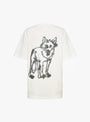 Rabbit Wolf T-Shirt Off White Off White WILD ANIMALS (gjost back) at Couverture & The Garbstore