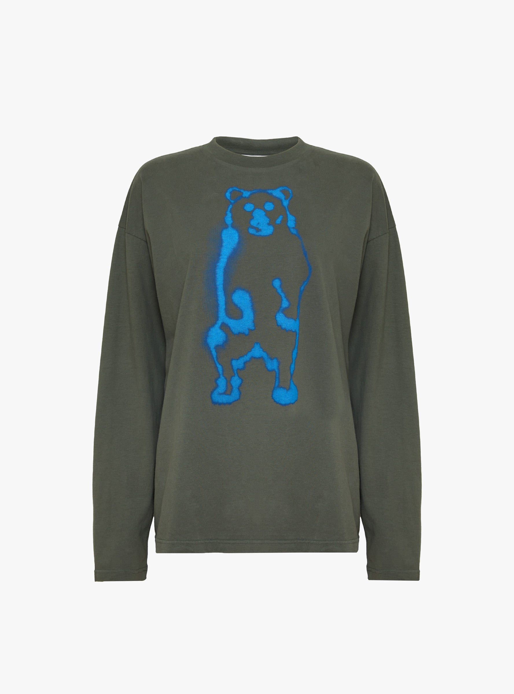 Standing Bears Long Sleeve T-Shirt Green Green WILD ANIMALS (ghost front) at Couverture & The Garbstore