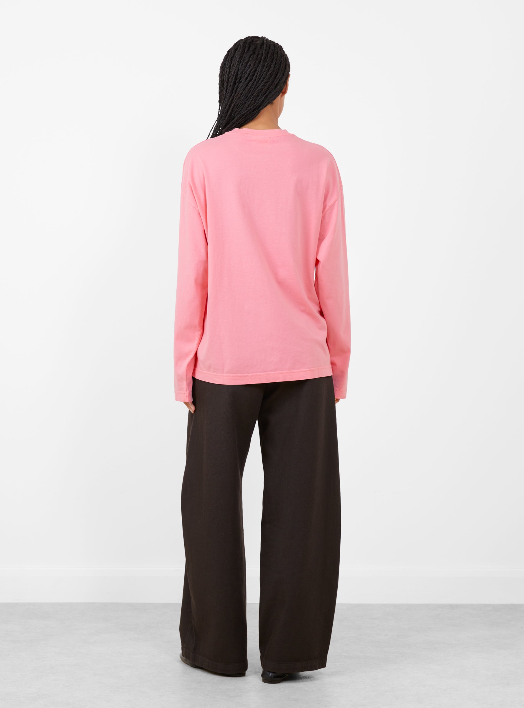 Cheetah_Long_Sleeve_T-Shirt_Pink_Pink_WILD_ANIMALS_model_back at Couverture & The Garbstore