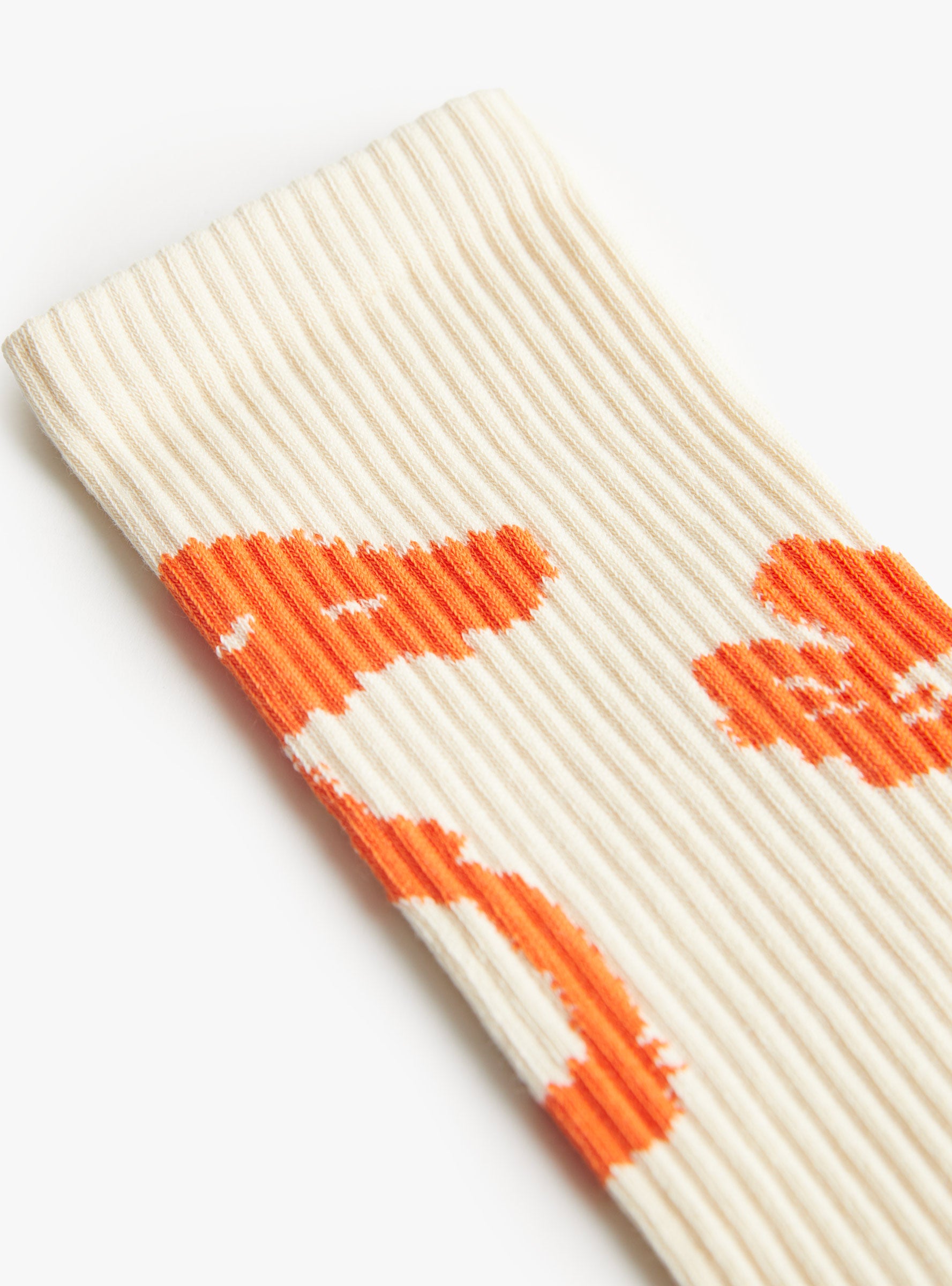 Duck Socks Cream Cream WILD ANIMALS (print detail) at Couverture & The Garbstore