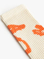 Duck Socks Cream Cream WILD ANIMALS (print detail) at Couverture & The Garbstore