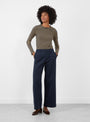 Panta Pandora Trousers Atlantic Atlantic LABO ART (model front) at Couverture & The Garbstore