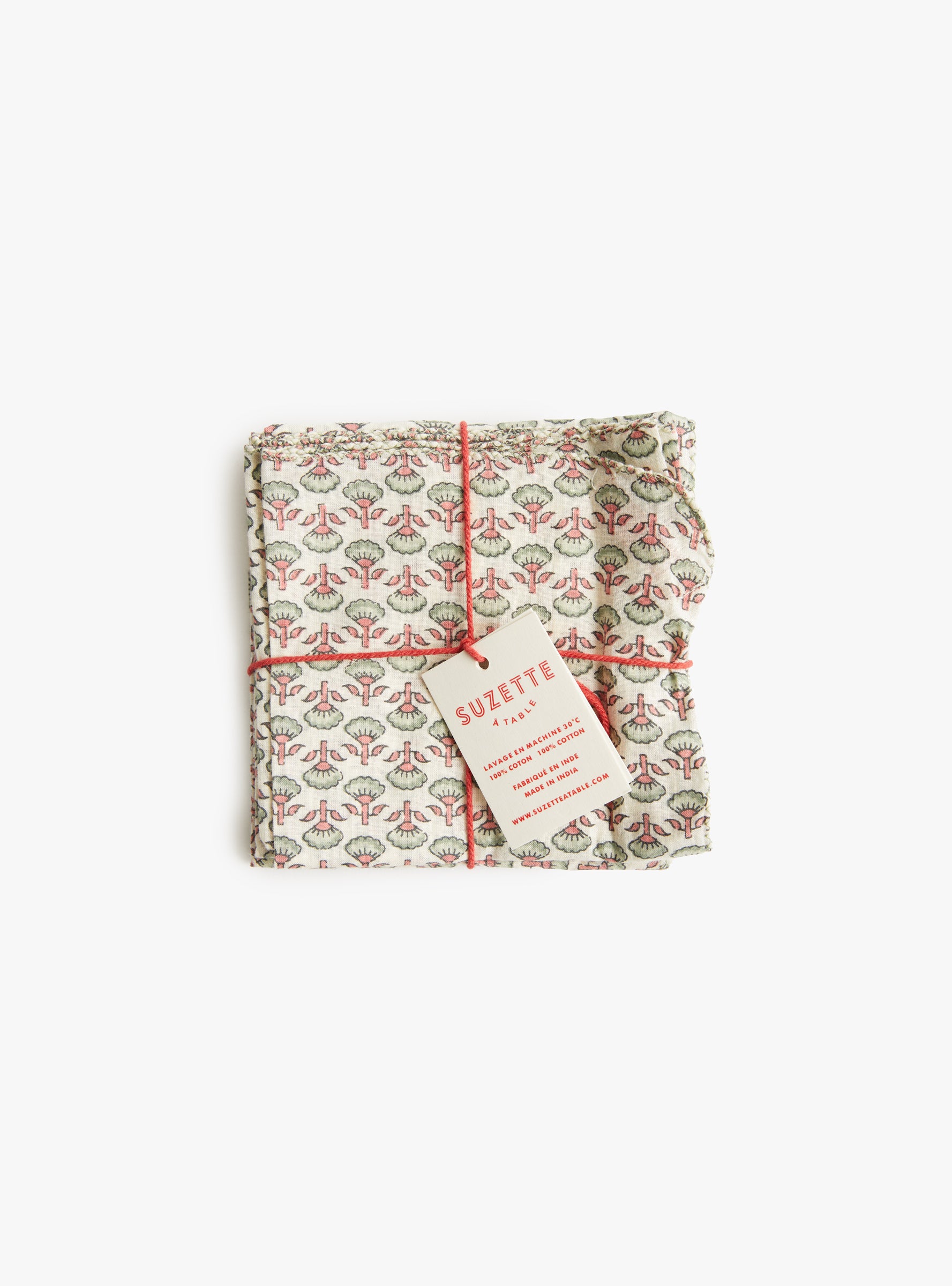 Napkin Set Dill Frosty Dill Frosty SUZETTE (top view folded) at Couverture & The Garbstore