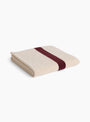 Stripe Bath Towel Burgundy Burgundy HAY_Folded at Couverture & The Garbstore